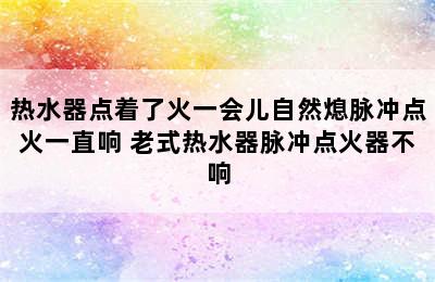 热水器点着了火一会儿自然熄脉冲点火一直响 老式热水器脉冲点火器不响